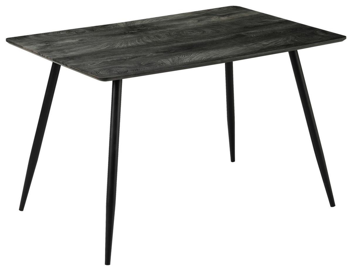 Essgruppe Morgan 5-Teilig Metall/ Textil Grau/Schwarz - Schwarz/Grau, MODERN, Textil/Metall - MID.YOU