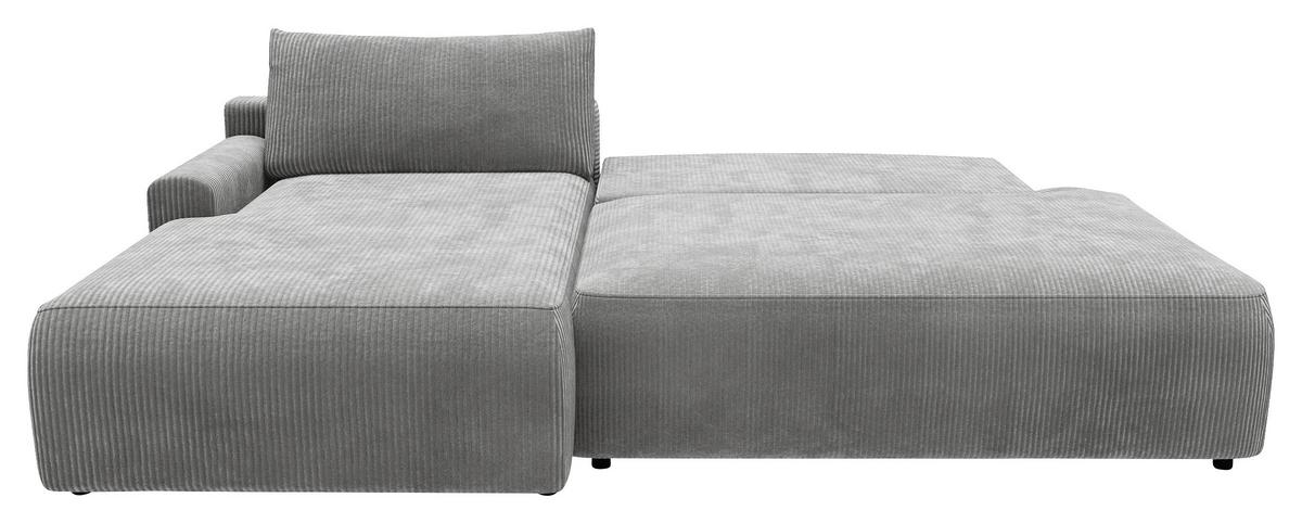 Eckschlafsofa Prag, Grau S: 167x253 cm - Schwarz/Grau, MODERN, Textil (167/253cm) - Trendmanufaktur
