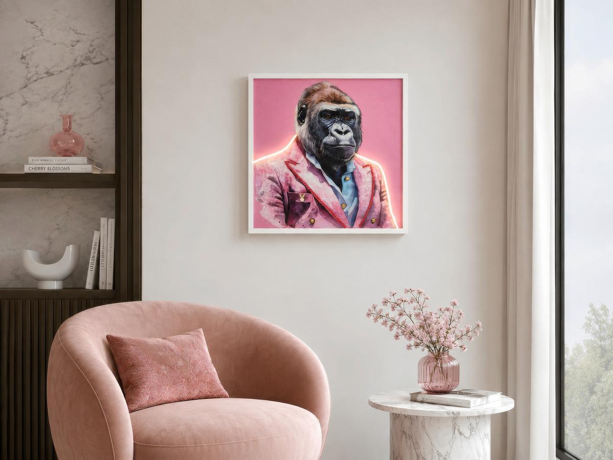 LED-Dekoleuchte Kunststoff Multicolor/Schwarz - Braun/Rosa, Basics, Kunststoff (62cm) - Globo
