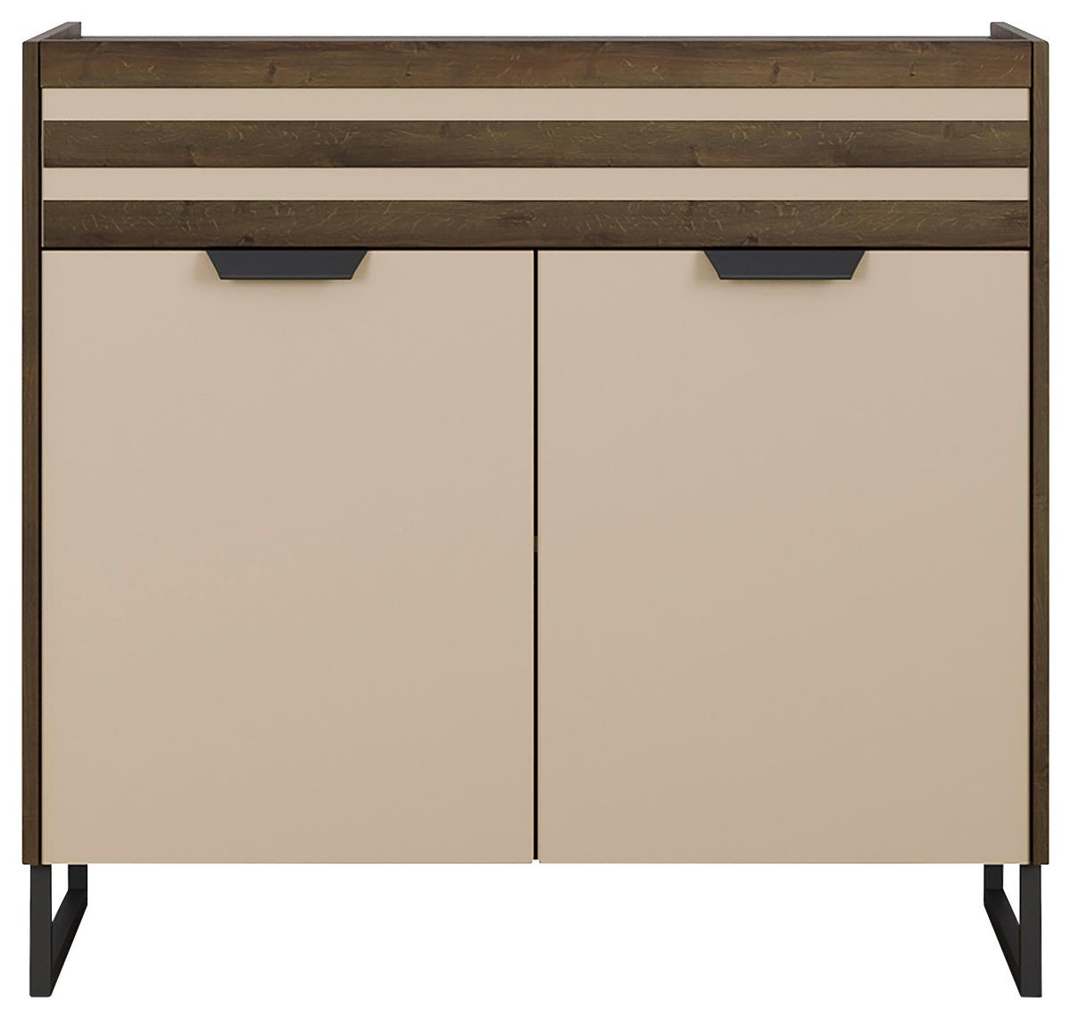 Kommode Barea Champagner Eiche Dekor - Eiche dunkel/Champagner, MODERN, Holzwerkstoff (96/87/41cm) - Rauch Möbel
