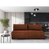 Schlafsofa Flow Rostfarben B: 202 cm - Rostfarben/Schwarz, Design, Textil (202/90/99cm) - MID.YOU
