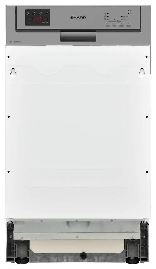 Einbau-Geschirrspüler Qw-Hs12s 47es-De B:44,8 Teilintegriert - Edelstahlfarben, Basics (44,8/82/57cm) - Sharp