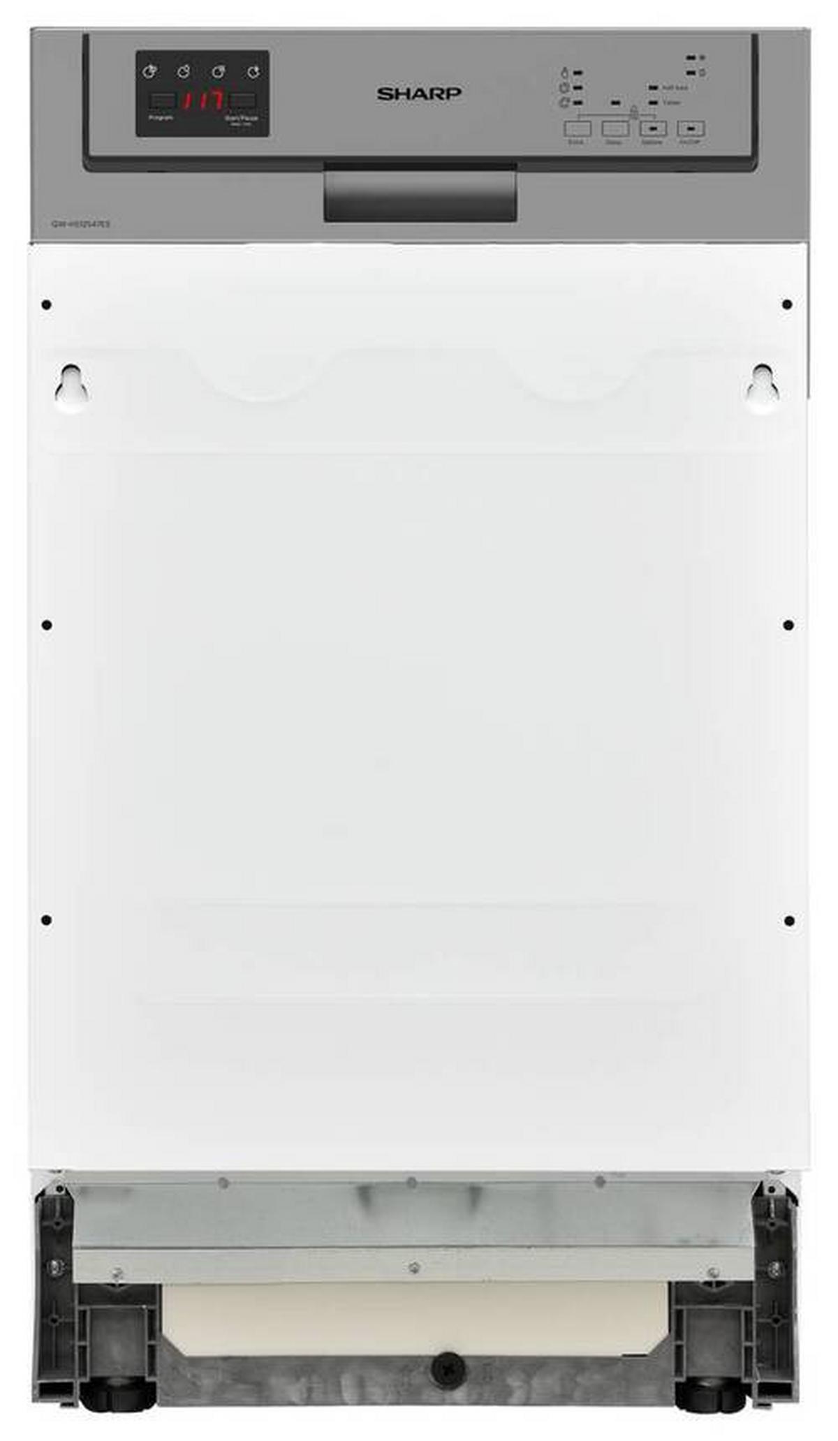 Einbau-geschirrspüler Qw-hs12s 47es-De B:44,8 Teilintegriert - Edelstahlfarben, Basics (44,8/82/57cm) - Sharp