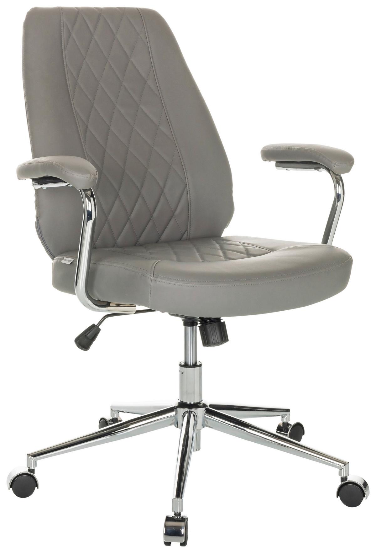 Drehstuhl Theo I - Schwarz/Grau, Basics, Leder/Kunststoff (68/96-103/68cm) - MID.YOU