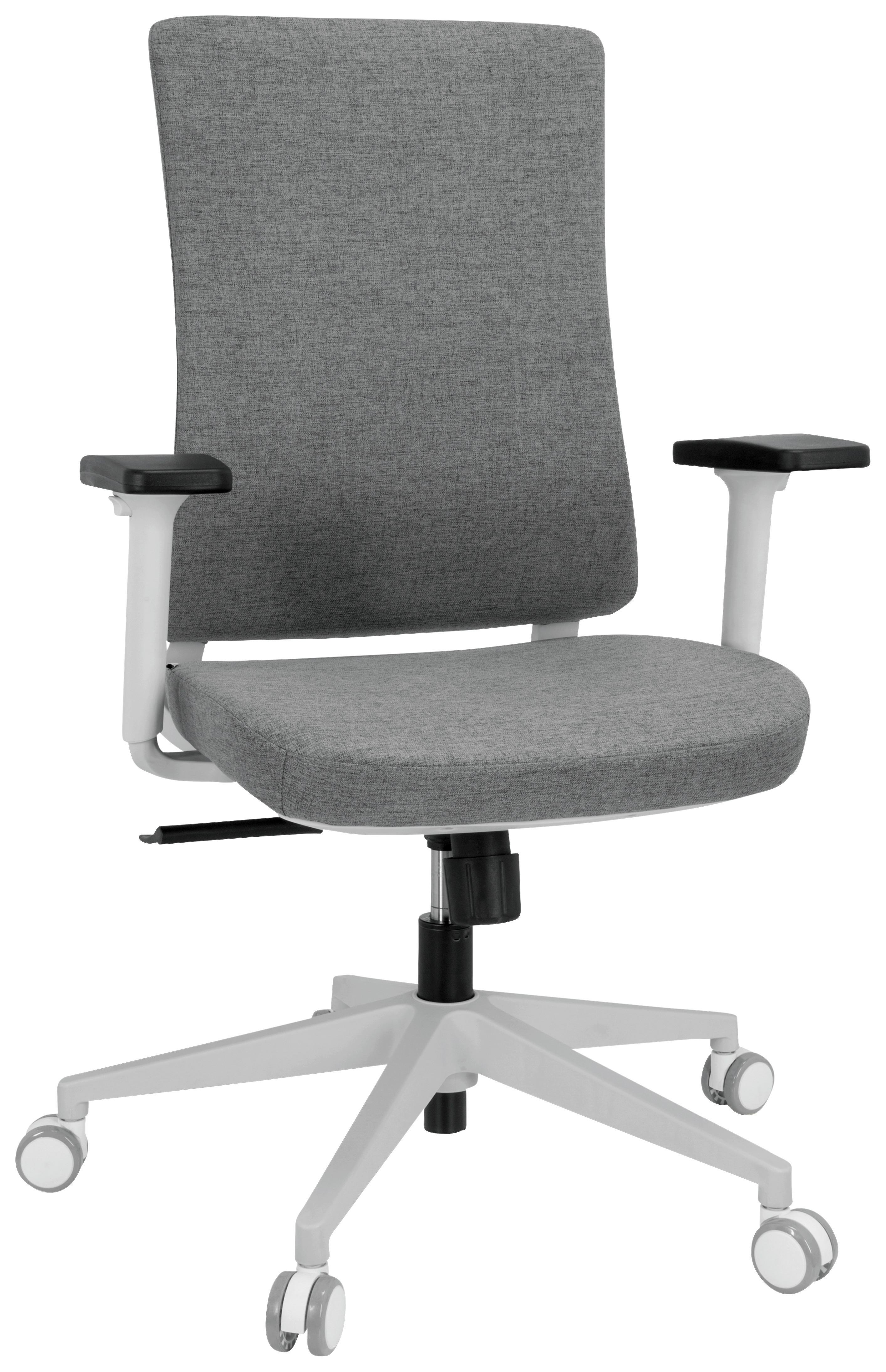 Drehstuhl Comfio Wp Grau Bis 120 Kg - Schwarz/Grau, Basics, Kunststoff/Textil (66/104/58cm) - MID.YOU