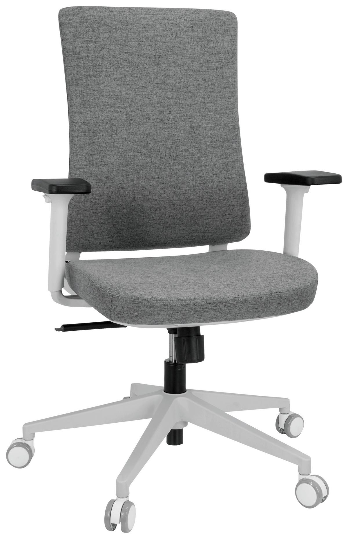 Drehstuhl Comfio Wp Grau Bis 120 Kg - Schwarz/Grau, Basics, Kunststoff/Textil (66/104/58cm) - MID.YOU