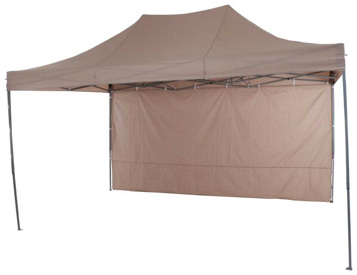 Pavillon L30551 450x300 cm Seitenteilen + Uv-Beständig - Taupe, KONVENTIONELL, Textil/Metall (450/330/300cm) - Siena Garden