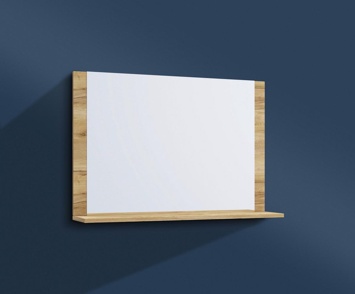 Wandspiegel Lendas Eichefarben B: 80 cm - Eichefarben/Honig, MODERN, Holzwerkstoff (80/65/16,6cm) - MID.YOU