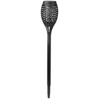 Solarleuchte Schwarz Valeria 12xled Flackernd H: 49,5cm - Schwarz, KONVENTIONELL, Kunststoff (7,5/49,5cm) - Homezone