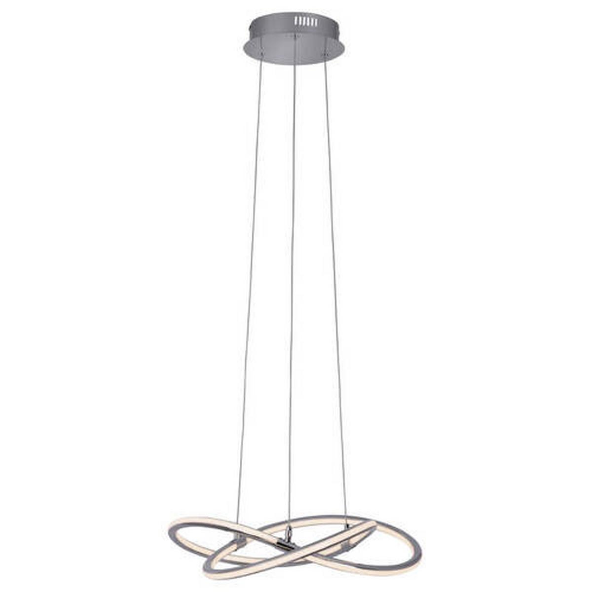 Led-hängeleuchte Odrive H: 120 Cm Dimmbar - Chromfarben, Design, Kunststoff/Metall (45/120cm) - Näve