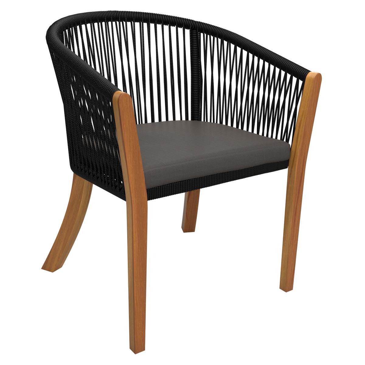 Záhradní sada ALINA - černá/tmavě šedá, Moderní, kov/dřevo (180/77/90cm) - Bessagi Garden