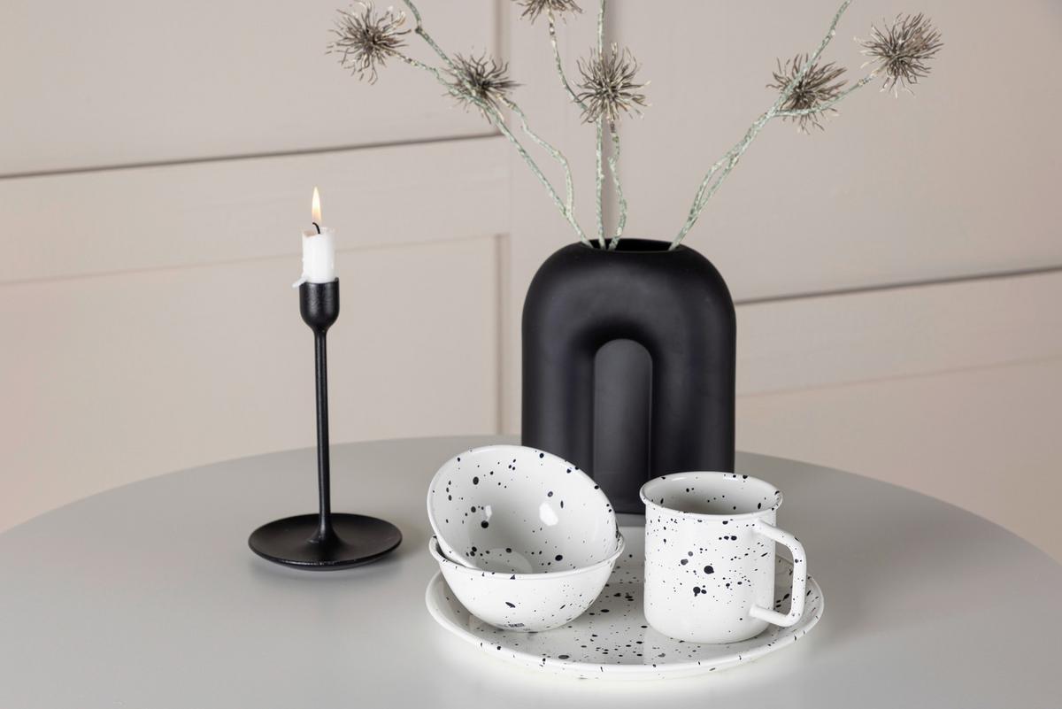 Esstisch Hamden - Hellgrau/Weiß, Design, Holzwerkstoff/Metall (80/80/75cm) - Livetastic