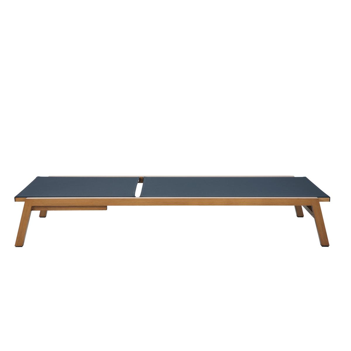Gartenliege Logan Dk'grau - Eichefarben/Anthrazit, LIFESTYLE, Textil/Metall (193/70/30cm) - Ambia Garden