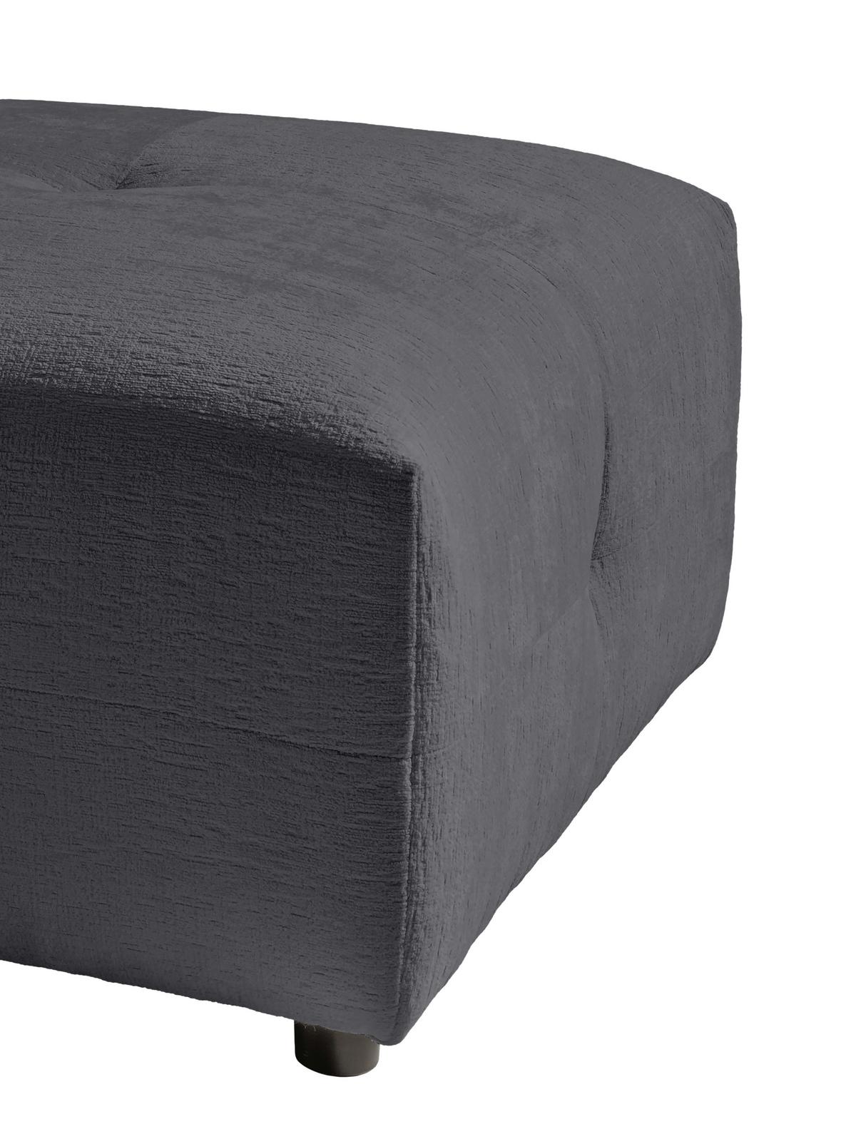 Hocker Velice, Anthrazit B: 72 Cm - Anthrazit/Schwarz, Design, Textil (72/44/72cm) - Livetastic