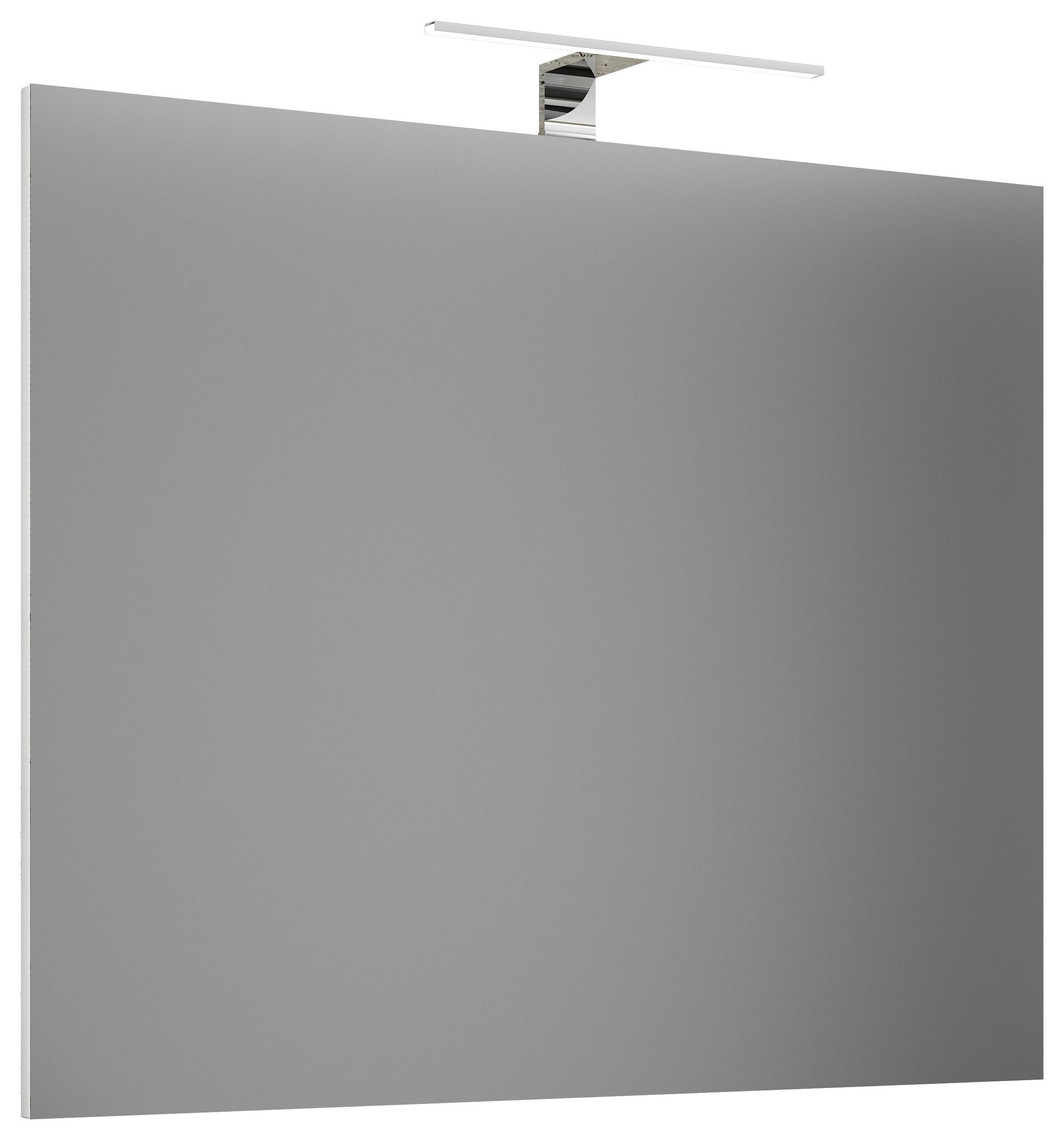 Badezimmerspiegel Badinos Weiß B: 60 Cm - Weiß, MODERN, Glas/Holzwerkstoff (60/42/3cm) - MID.YOU