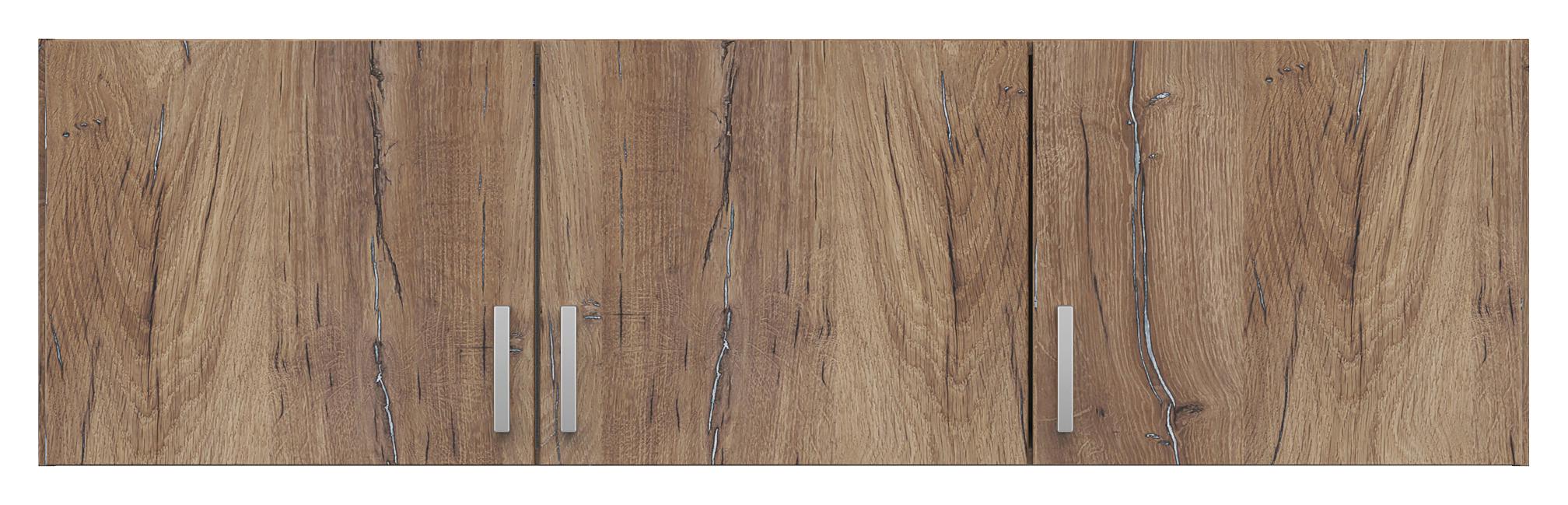Nadstavec BRANDO 136cm dekor dub Flagstaff - farba duba/strieborná, Konventionell, kompozitné drevo/plast (136/39/54cm)