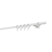 Rundstangengarnitur Weiß L: 140 cm - Weiß, Basics, Metall (140cm)