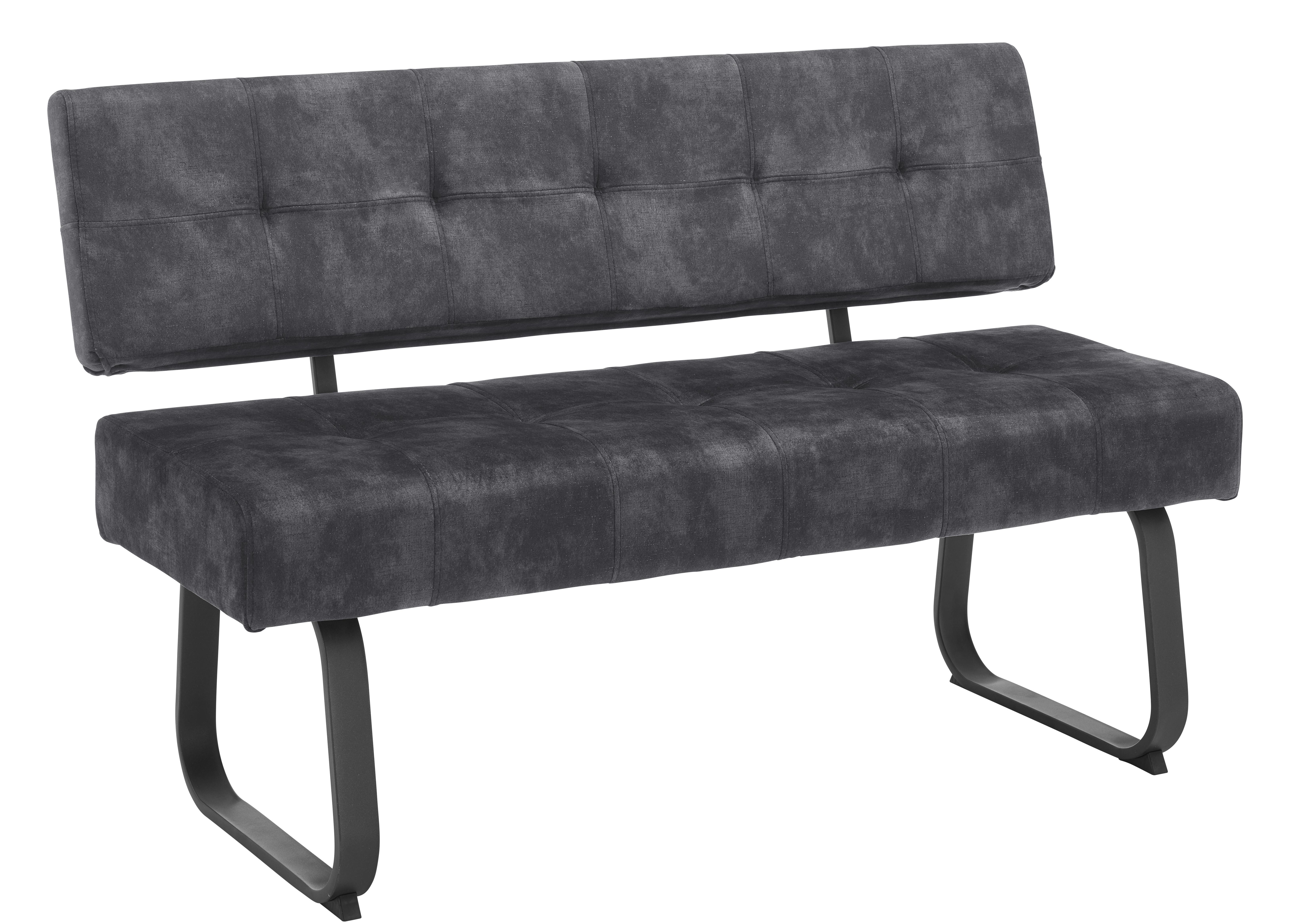 SEDACÍ LAVICE LUISE - antracitová, Moderní, kov/textil (140/90,5/64cm) - Mömax