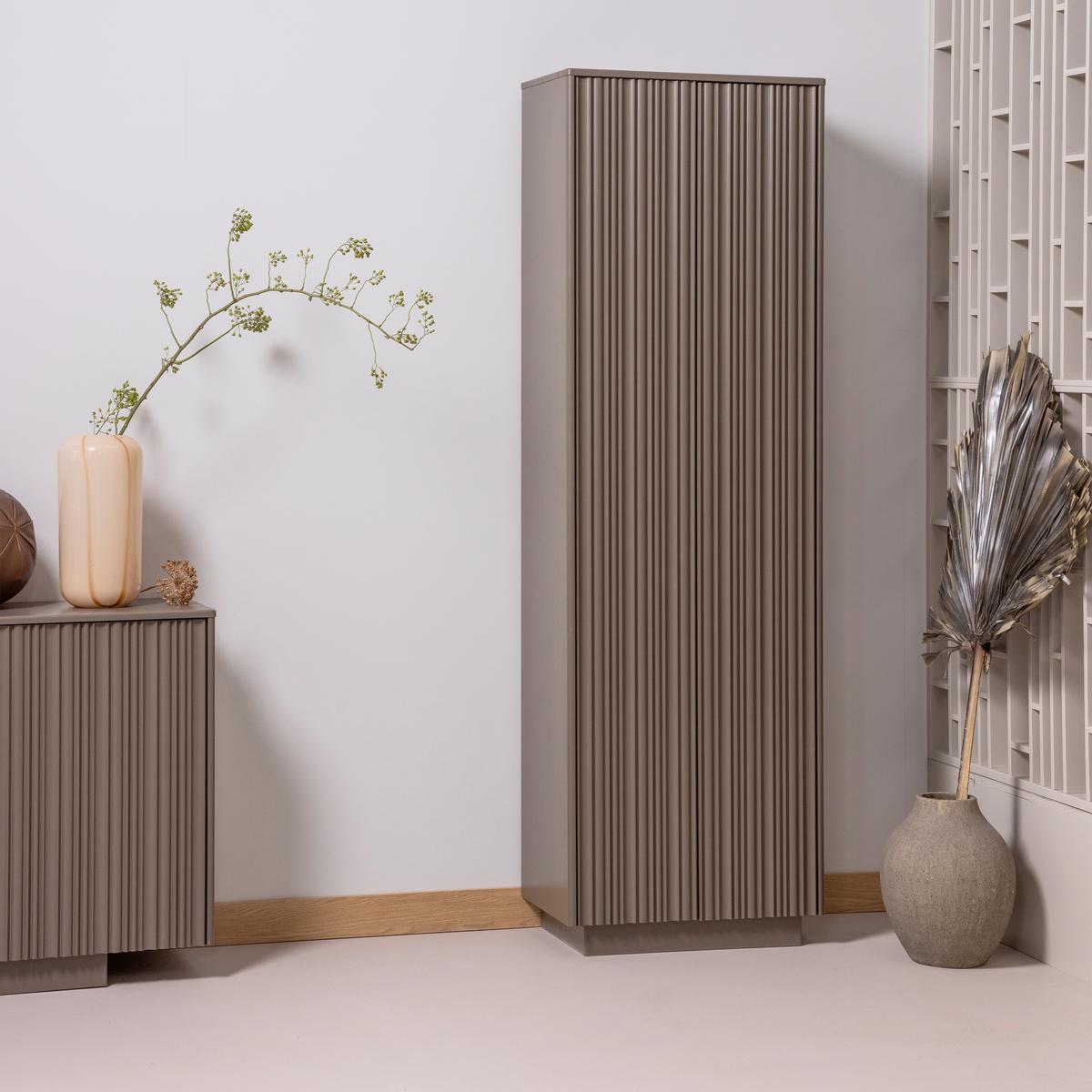 Garderobenschrank Nova Dunkelbraun B: 67 Cm - Dunkelbraun, Design, Holz (67/215/40cm) - Livetastic