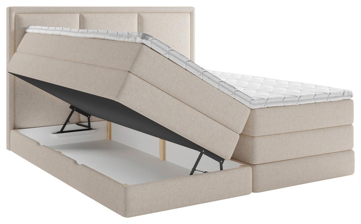 Boxspringbett Swing II K - Naturfarben, Design, Textil (180/200cm) - MID.YOU