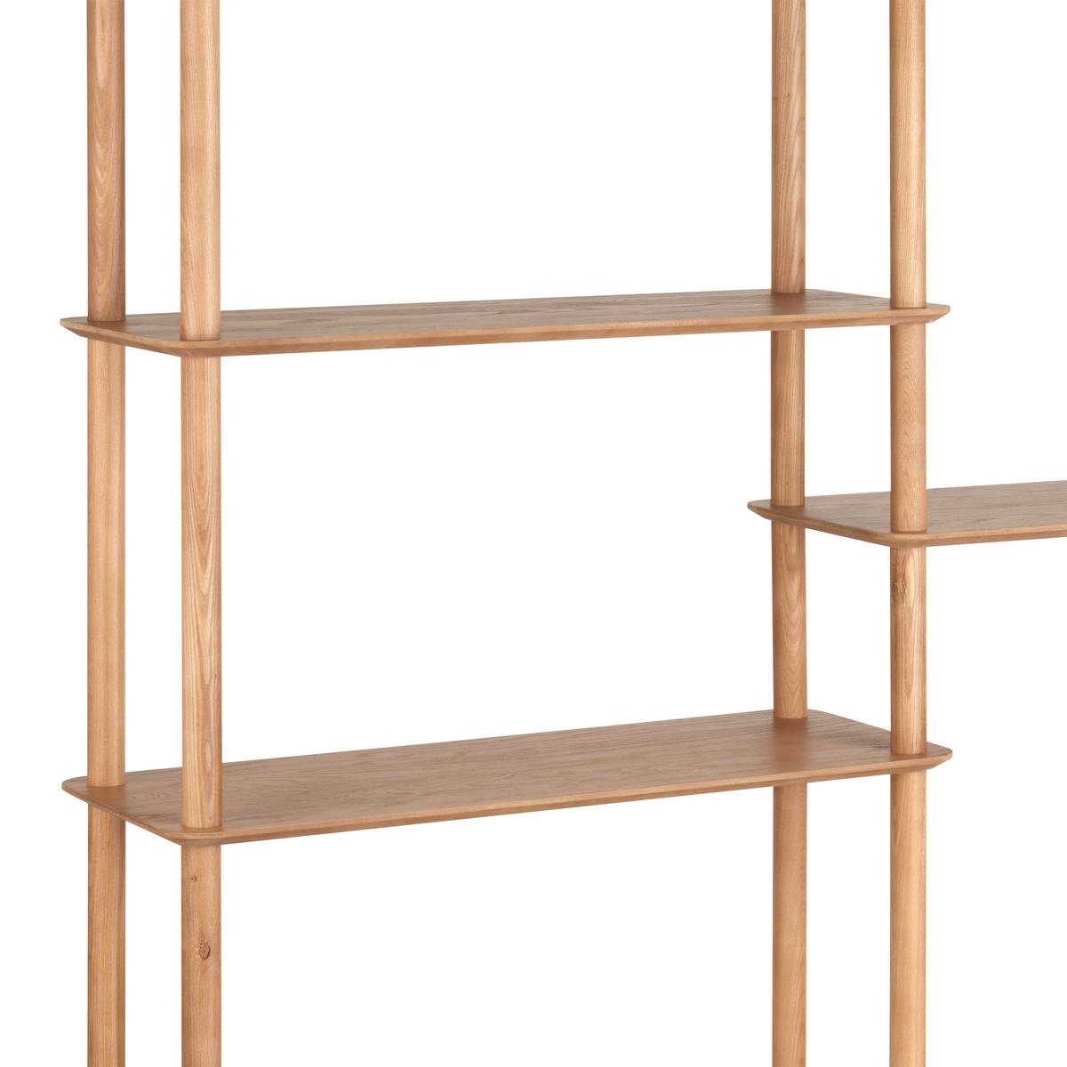 Regál MATS, přírodní barvy - přírodní barvy, Moderní, dřevo/kompozitní dřevo (120/140/30cm) - Premium Living