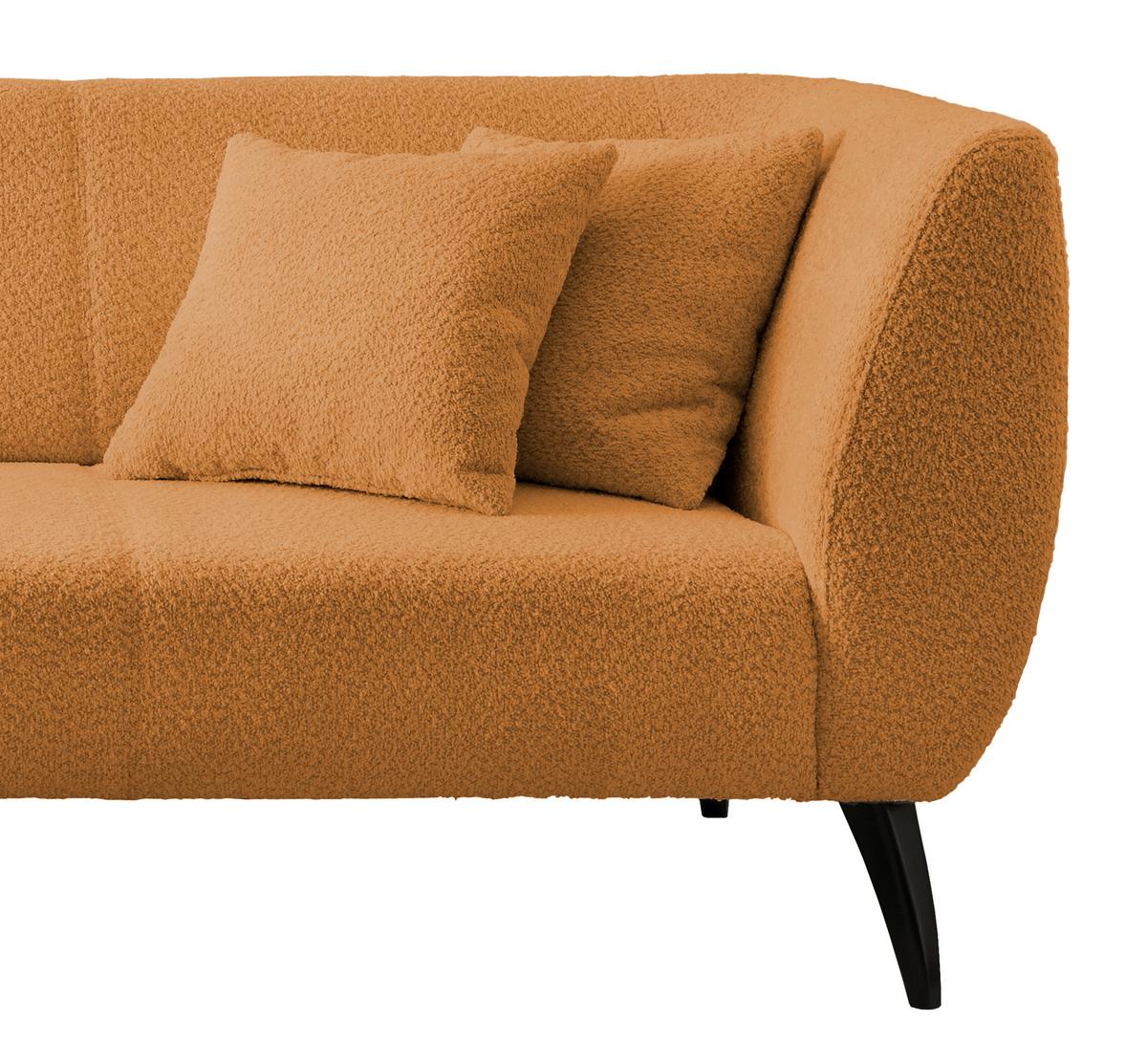 Ecksofa Colori Goldfarben S: 160/264 cm - Goldfarben/Schwarz, MODERN, Holz/Textil (160/264cm) - MID.YOU