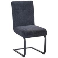 Stolička s pružným podnožim Luise 2 - čierna, Modern, kov/textil (48/92/60cm) - Mömax