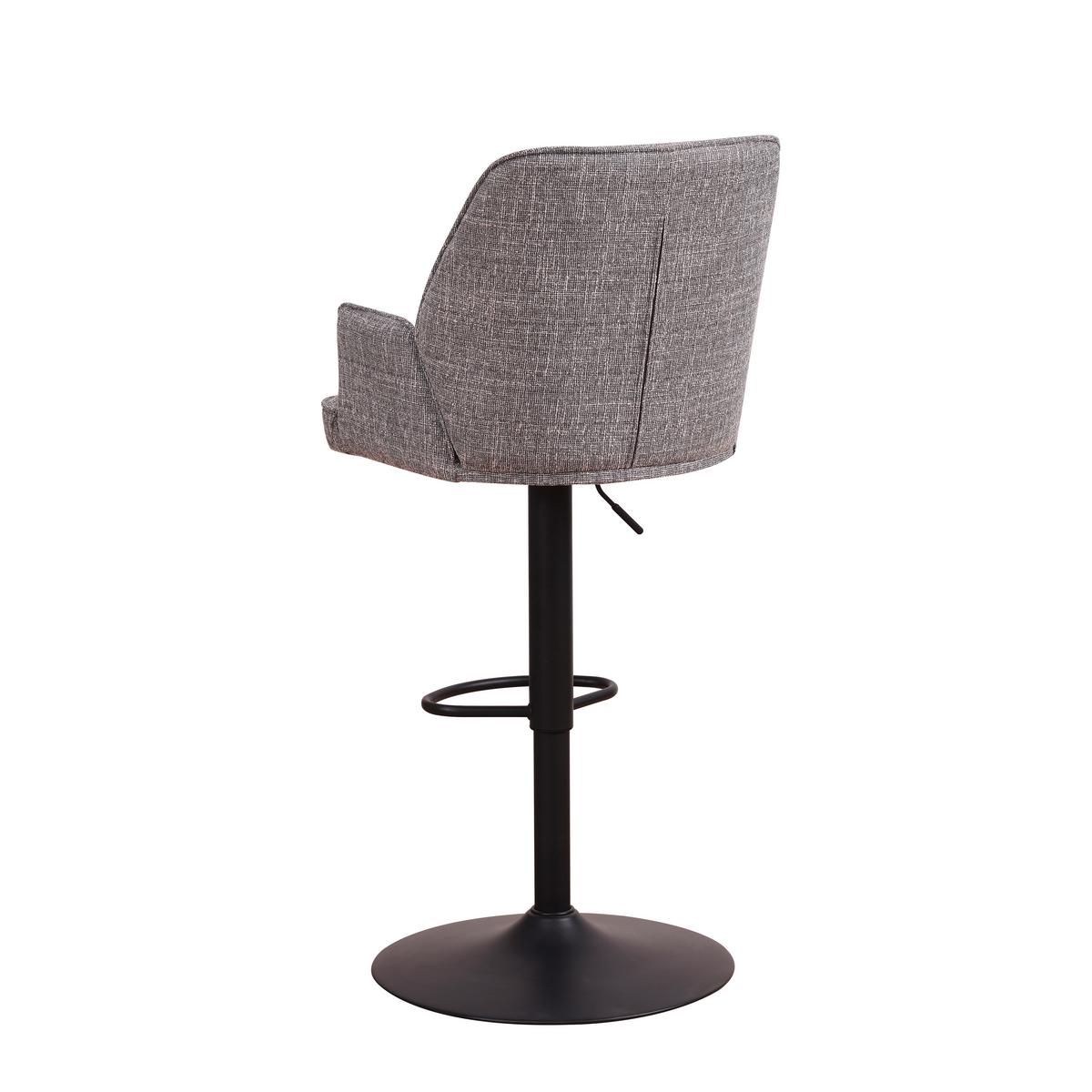 Barhocker-Set Donny Hellgrau B: 54 cm - Hellgrau/Schwarz, MODERN, Textil/Metall (54/100/58cm) - MID.YOU