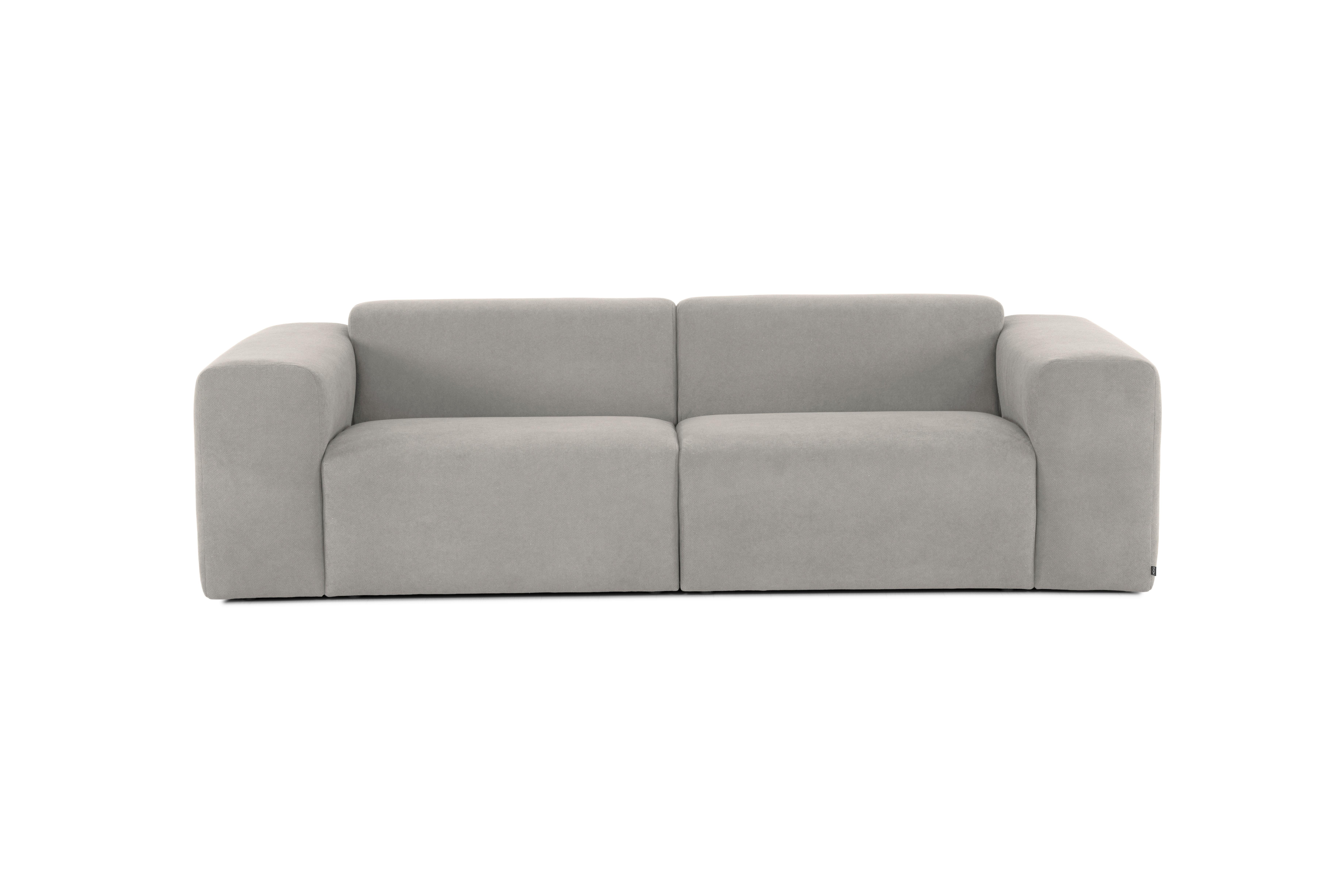 3-Sitzer-Sofa Manne Grau B: 266 cm - Schwarz/Grau, Design, Textil (266/76/116cm) - MID.YOU