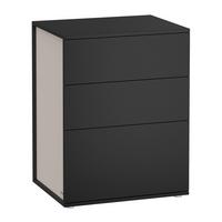 Nachttisch Nightstand - Beige/Schwarz, MODERN, Holzwerkstoff (45/58,7/35cm) - MID.YOU