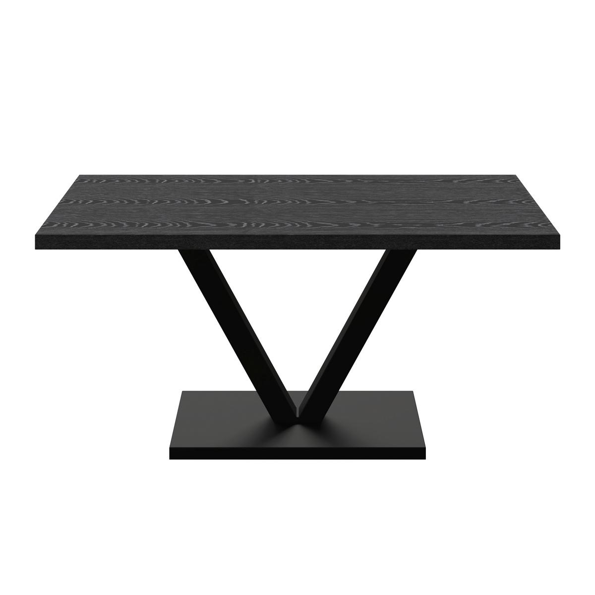 Jedálenský stôl Loca, š: 160 cm - čierna, Modern, kov/drevo (160/76/90cm) - Bessagi Home