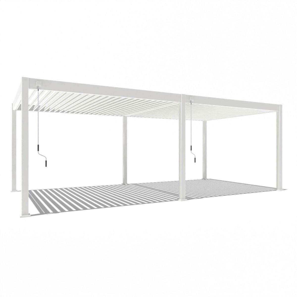 PergoLine Superior, 360x720 cm wetterbeständig, weiß - Weiß Hochglanz, Basics, Metall (360/255/720cm) - Gardenson
