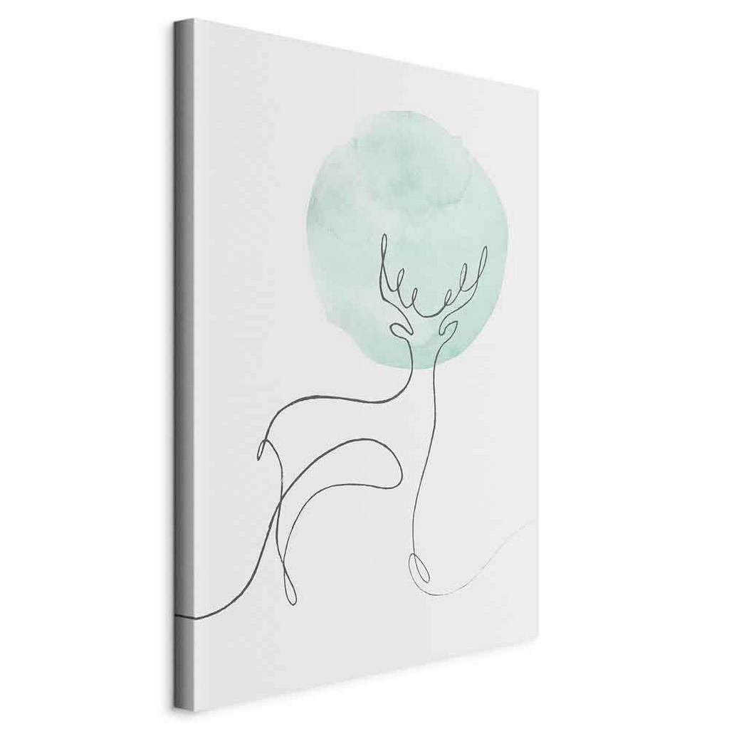 LEINWANDBILD Lunar Türkis Weiß B: 60 cm