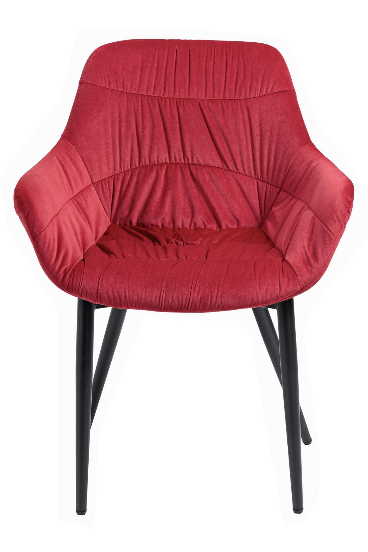 Tischgruppe Akazie Massiv/rot 5--Teilig. - Rot/Naturfarben, MODERN, Holz/Textil (160/85/76,5cm) - Livetastic