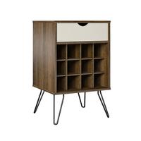 Weinregal Concord Dunkelbraun H: 80 cm - Eichefarben/Dunkelbraun, Design, Holzwerkstoff/Metall (51/80/45cm) - MID.YOU