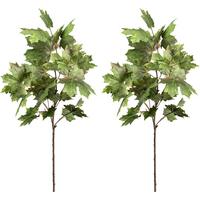 Kunstpflanze Ahorn H: 110 Cm - Braun/Grün, Design, Kunststoff (110cm) - P & B