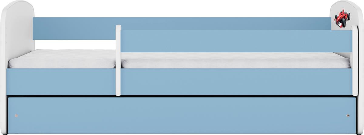 Kinder-/Juniorbett Babydreams inkl. Matratze 80x160 - Blau/Birkefarben, MODERN, Holz/Holzwerkstoff (80/160cm) - MID.YOU