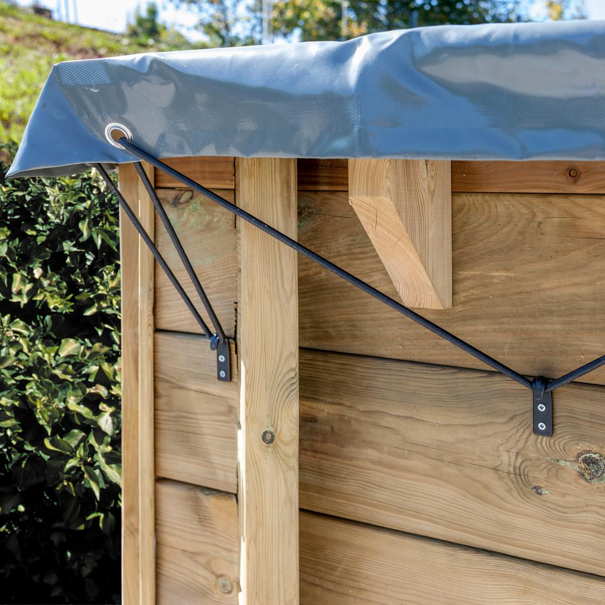 Poolabdeckplane Winterabdeckplane - Grau, KONVENTIONELL, Kunststoff (496/893cm) - Gre