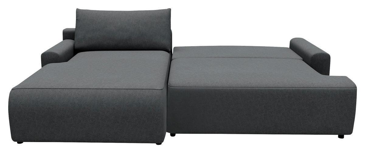 Eckschlafsofa Prag Graphitfarben S: 167x253 cm - Schwarz/Graphitfarben, MODERN, Textil (167/253cm) - Trendmanufaktur