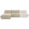 Ecksofa Giselle Creme/Weiß S: 185x315 cm - Creme/Weiß, Trend, Textil (185/315cm) - Livetastic