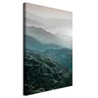 Leinwandbild Beautiful Tuscany Creme Petrol Grün B: 40 cm - Smaragdgrün/Petrol, Basics, Holzwerkstoff/Textil (40/60/1,2cm) - artgeist