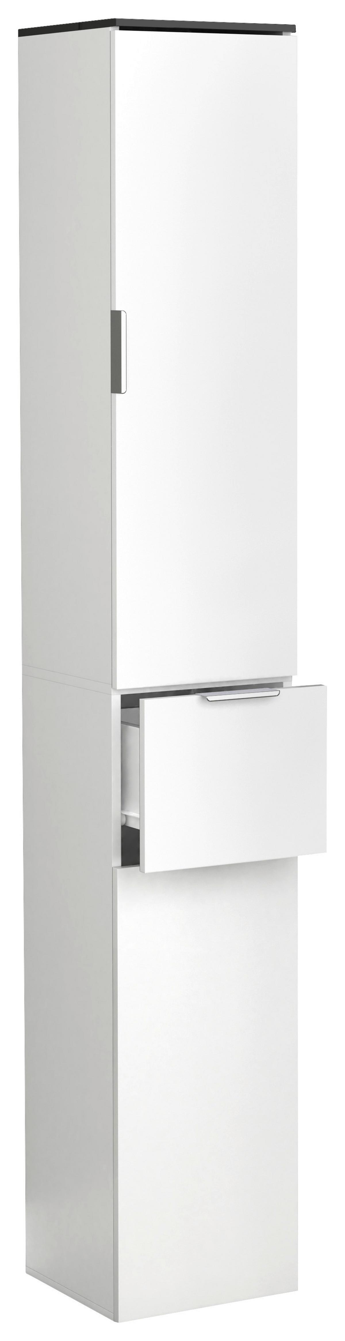 Hochschrank Donali Schwarz, Weiß B: 30 Cm - Schwarz/Weiß, MODERN, Holzwerkstoff (30/190/30cm) - MID.YOU