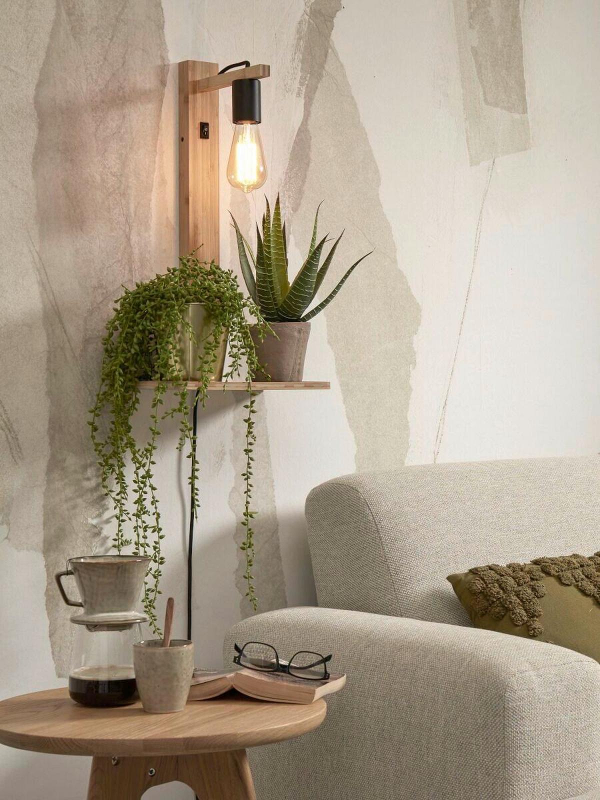 Wandleuchte Flores/W52/N - Naturfarben, Trend (30/18/52cm) - Good & Mojo