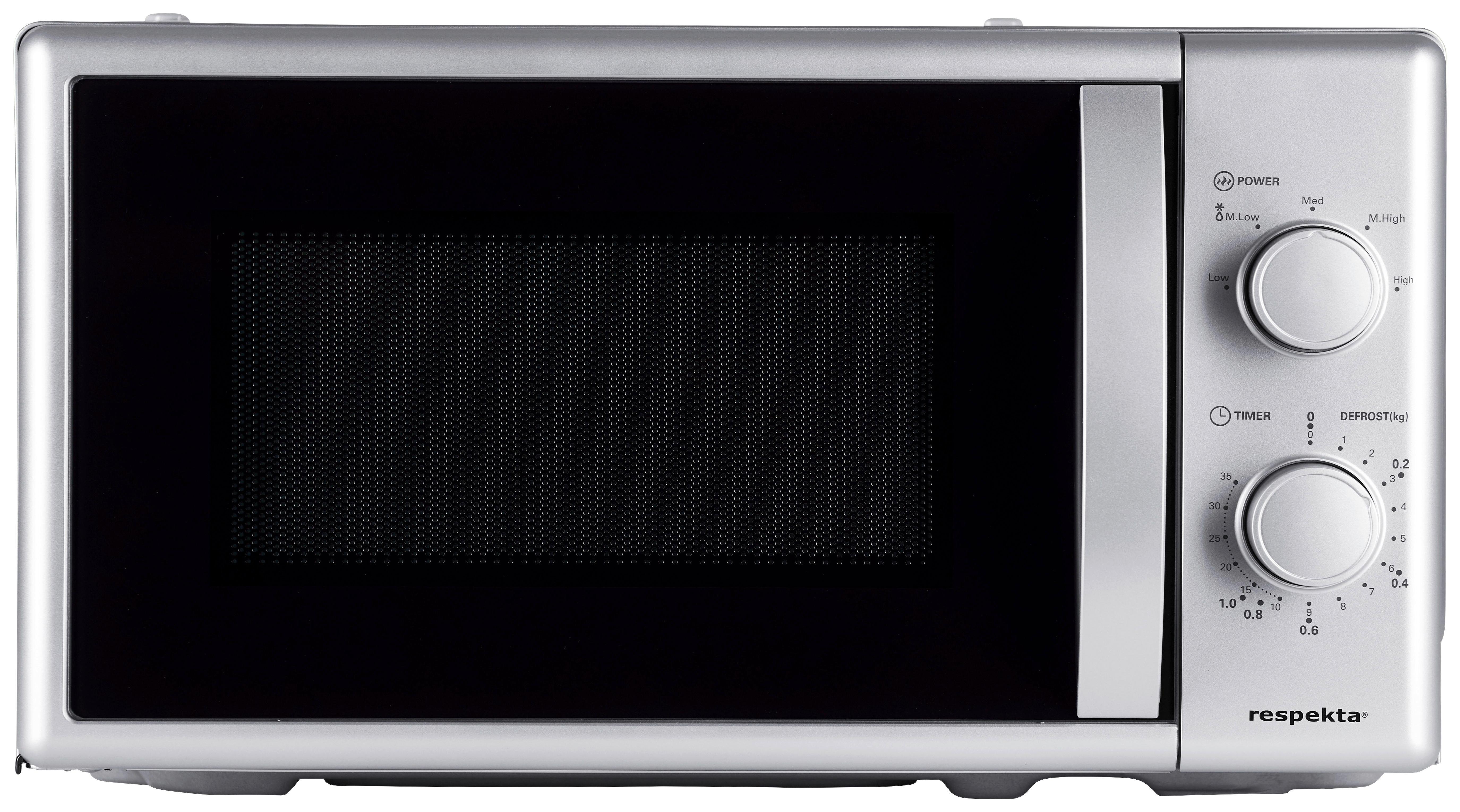 Einbaumikrowelle Respekta Palmina - Edelstahlfarben, Trend, Glas/Kunststoff (45,2/30,6/26,2cm) - Respekta