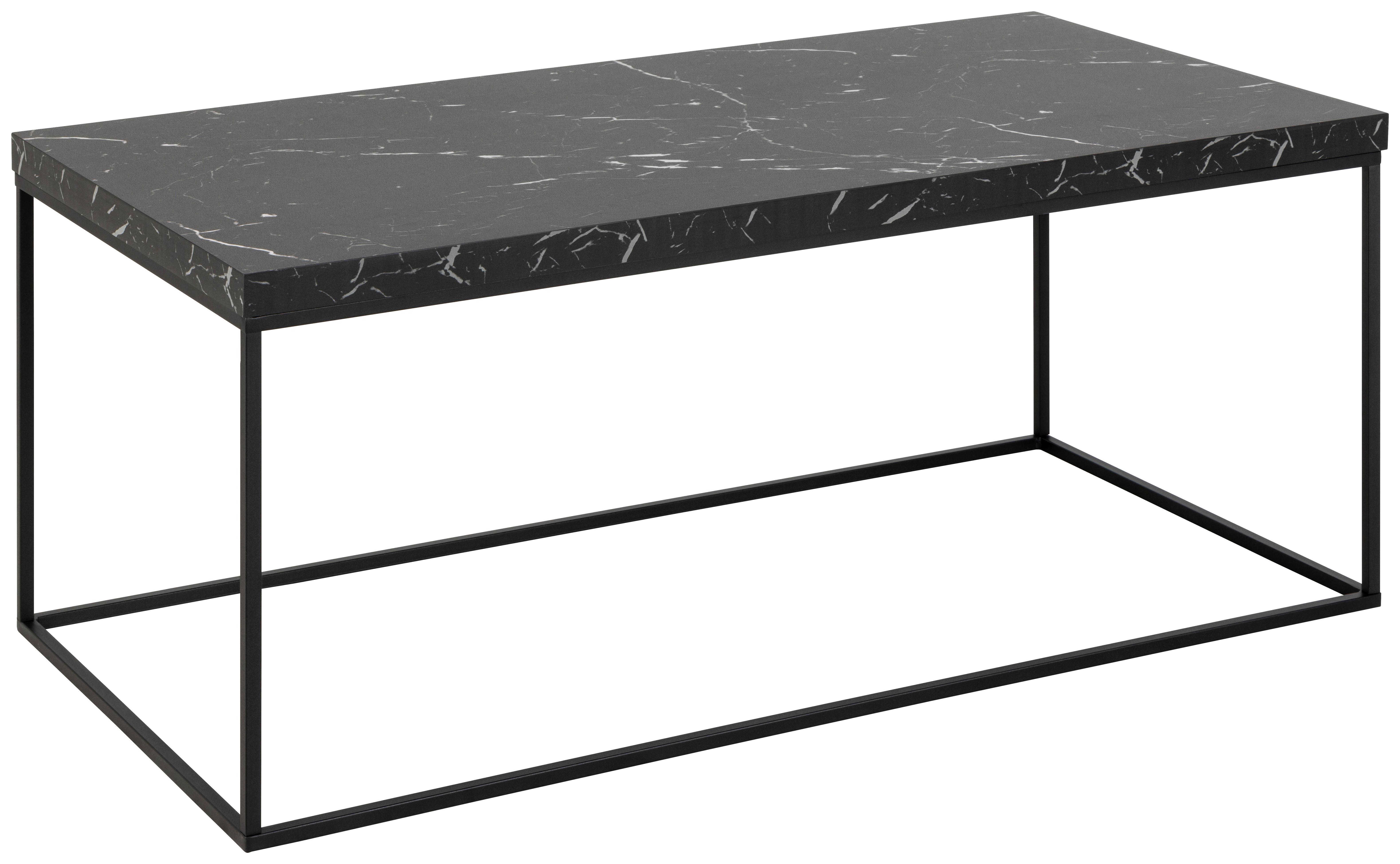 Couchtisch Barossa Schwarz, 110 cm - Schwarz, Design, Holz/Metall (110/55/45cm) - MID.YOU