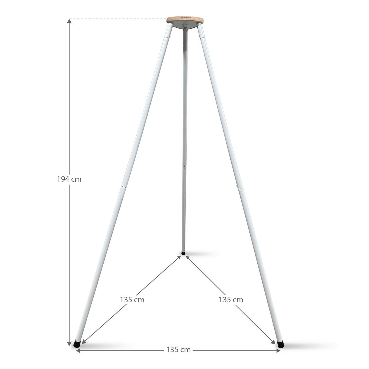 Federwiege Sw-Set-Ft-001 - Beige/Weiß, Basics, Holz/Textil (135/194/135cm) - SCHMUSEWOLKE