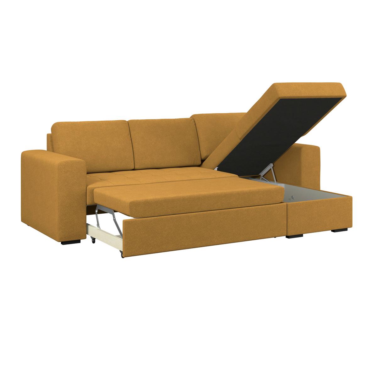 Ecksofa Jan Senfgelb S: 247x155 Cm - Senfgelb, Trend, Textil (247/155cm)