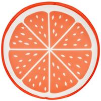 Schwimmkissen Orange Textil Orange/Weiß mit Zip - Orange/Weiß, Basics, Textil (85/22cm)