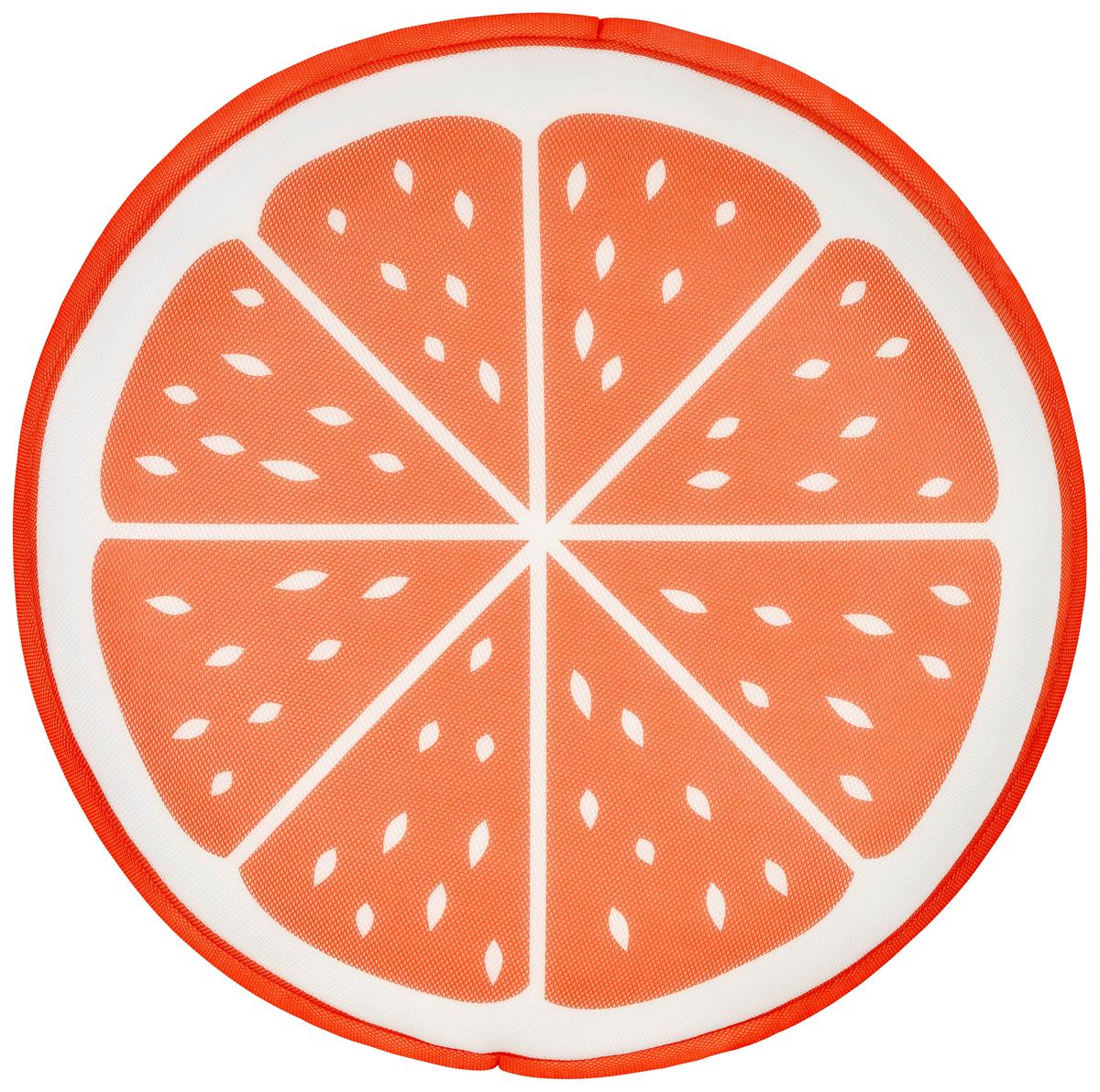 Schwimmkissen Orange Textil Orange/Weiß mit Zip - Orange/Weiß, Basics, Textil (85/22cm)