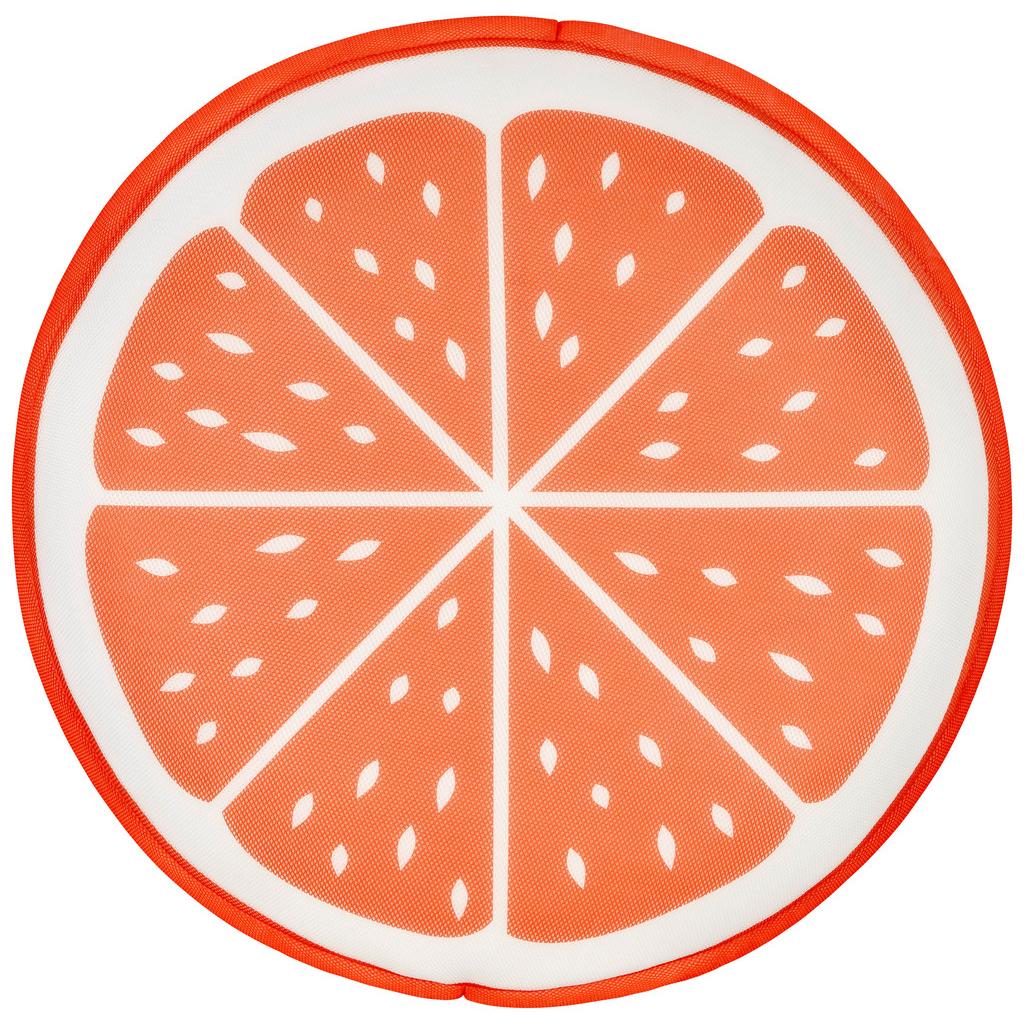 Schwimmkissen Orange Textil Orange/Weiß mit Zip